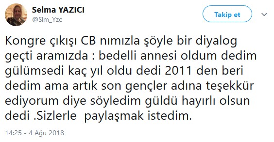 Başkan Erdoğan'ı güldüren diyalog: 'Bedelli annesi oldum'